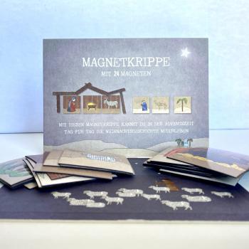 Magnet Krippe - Adventskalender mit 24 Magneten